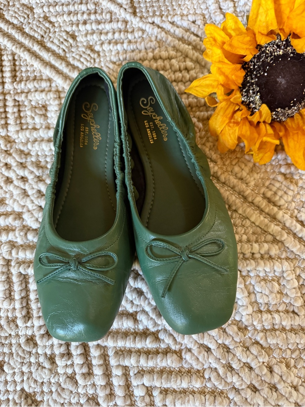 Seychelles Chic Ballet Flats in Green